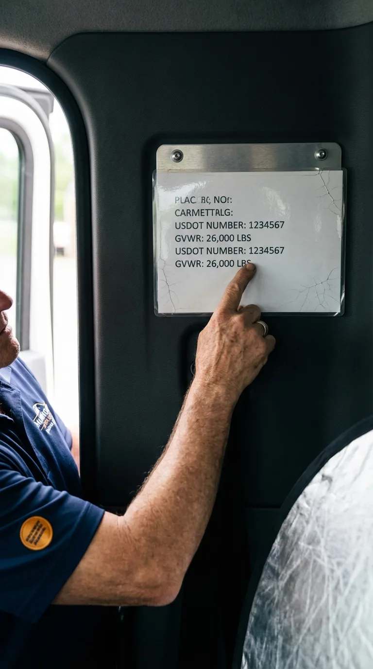 USDOT licensing placard verification in Eureka Springs
